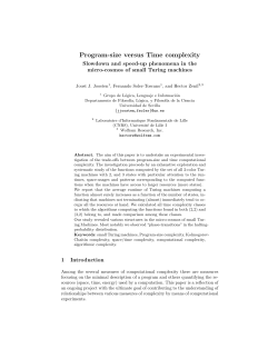 Program-size versus Time complexity