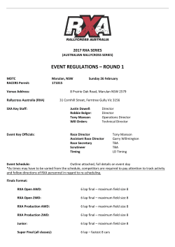 Event Regulations (Round 1)