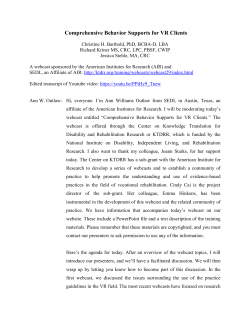 Edited transcript of the presentation