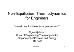 Non-Equilibrium Thermodynamics for Engineers