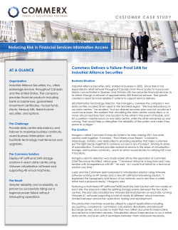 CUSTOMER CASE STUDY AT A GLANCE Commerx Delivers a