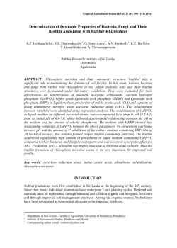 Determination of Desirable Properties of Bacteria, Fungi and Their