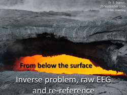 Inverse problem, raw EEG analysis, average reference and re