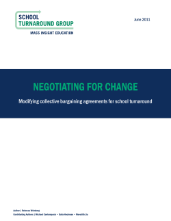 negotiating for change - Mass Insight Education
