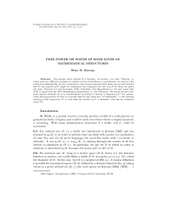 Free Power or Width of some Kinds of Mathematical Structures