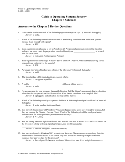 Guide to Operating Systems Security