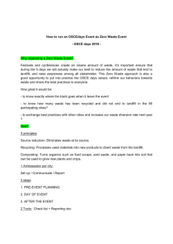 How to run an OSCEdays Event as Zero Waste Event