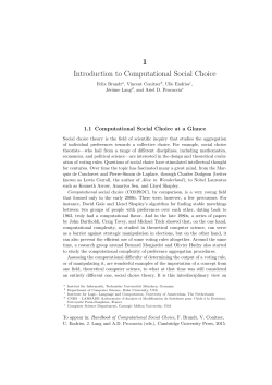 1 Introduction to Computational Social Choice