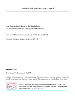 On existence conditions for compatible tolerances