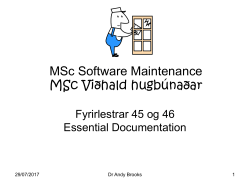 MSc Software Maintenance