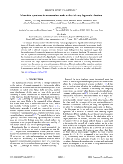 Mean-field equations for neuronal networks with arbitrary degree