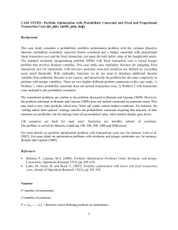 Portfolio Optimization with Probabilistic Constraint and Fixed and