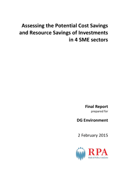 Assessing the Potential Cost Savings and Resource Savings of