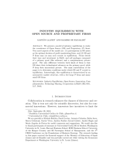 INDUSTRY EQUILIBRIUM WITH OPEN SOURCE AND