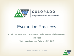 Evaluation Practices