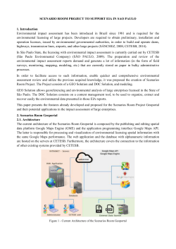 SCENARIO ROOM PROJECT TO SUPPORT EIA IN SAO PAULO 1