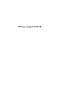 Positive Political Theory II - The University of Michigan Press