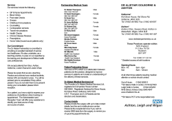Dr Alistair Ashton and Golborne Practice Leaflet