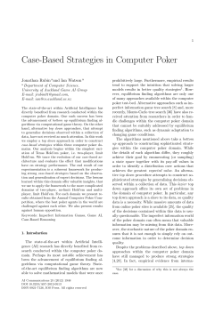 Case-Based Strategies in Computer Poker
