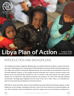 IOM Libya Plan of Action, 2016-2017 - International Organization for