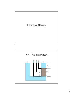 Effective Stress No Flow Condition