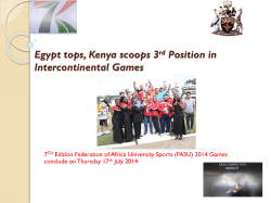 Egypt tops, Kenya scoops 3rd Position in Intercontinental Games