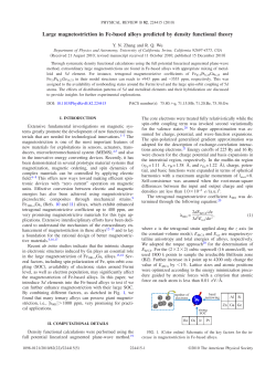 Large magnetostriction in Fe-based alloys predicted by density