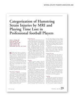 Categorization of Hamstring Strain Injuries by MRI and Playing Time