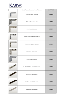 Textile Frames Connection Units Price List UNIT
