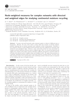 Node-weighted measures for complex networks with directed and