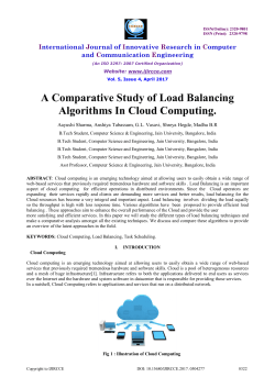 A Comparative Study of Load Balancing Algorithms In