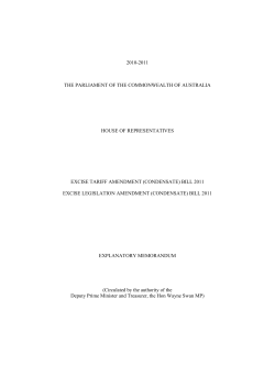 Excise Tariff Amendment (Condensate) Bill 2011