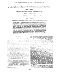 A daily hydroclimatological data set for the continental United States