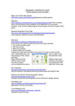 Geography websites for pupils Online Games and Activities