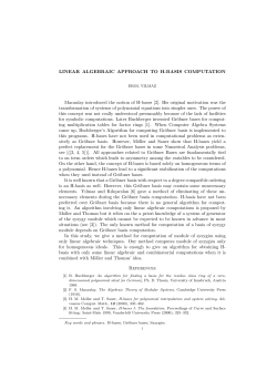 LINEAR ALGEBRAIC APPROACH TO H