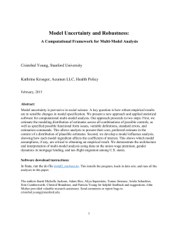 Model Uncertainty and Robustness
