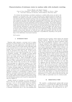 Characterization of stationary states in random walks with stochastic