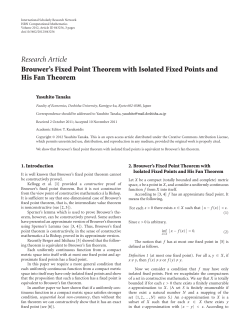 Brouwer`s Fixed Point Theorem with Isolated Fixed Points and His