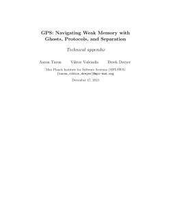 GPS - (MPI-SWS) - Programming Languages and Verification