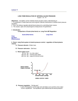 Lecture 11 Long-Term Regulation of Blood Pressure