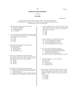 C-7 P-2(ACT) FOUNDATION COURSE EXAMINATION June 2013