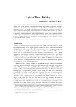 Logistics Theory Building