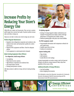 Increase Profits by Reducing Your Store`s Energy Use