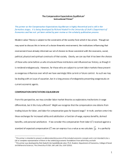 Compensation Expectations Equilibrium