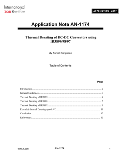 Thermal Derating of DC-DC Convertors using IR3899/98/97