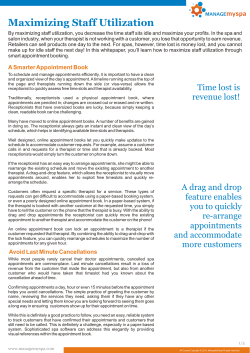 Maximizing Staff Utilization