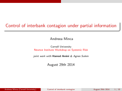 Control of interbank contagion under partial information