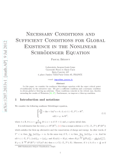 Necessary Conditions and Sufficient Conditions for Global Existence
