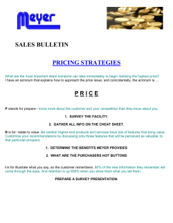 pricing strategies