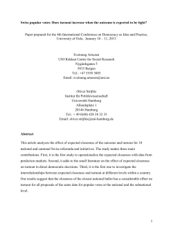 Swiss popular votes: Does turnout increase when the outcome